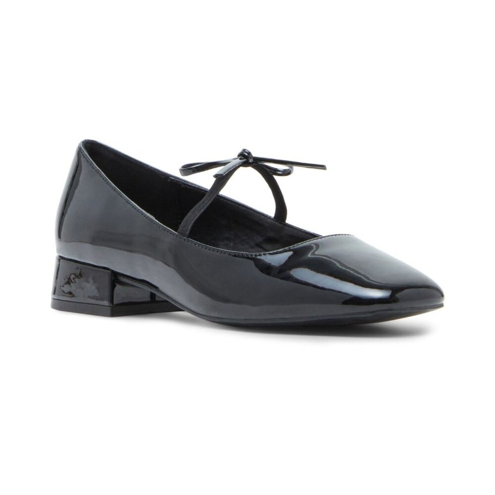 Madden Girl Egret Block-Heel Mary-Jane Bow Ballet Flats